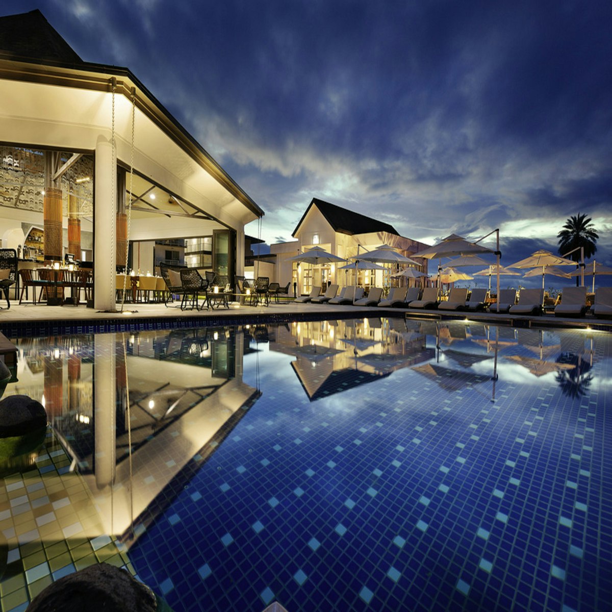 Infinity pool overlooking ocean